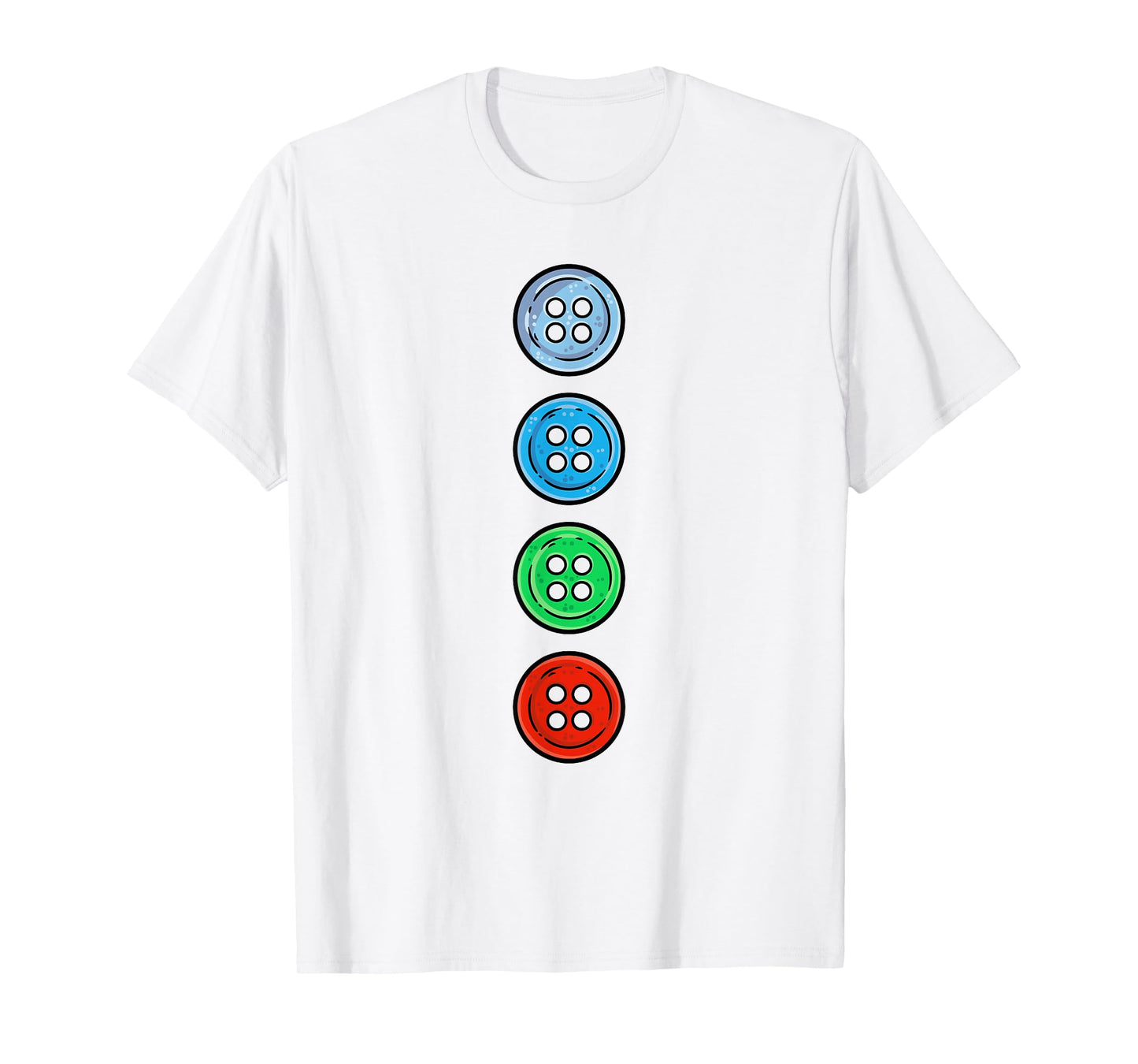 Four Groovy Buttons Blue Cat Funny Halloween Costume Kids T-Shirt