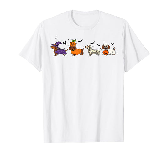 Dachshund Halloween Funny Ghost Dog Mom Wiener Halloweenie T-Shirt