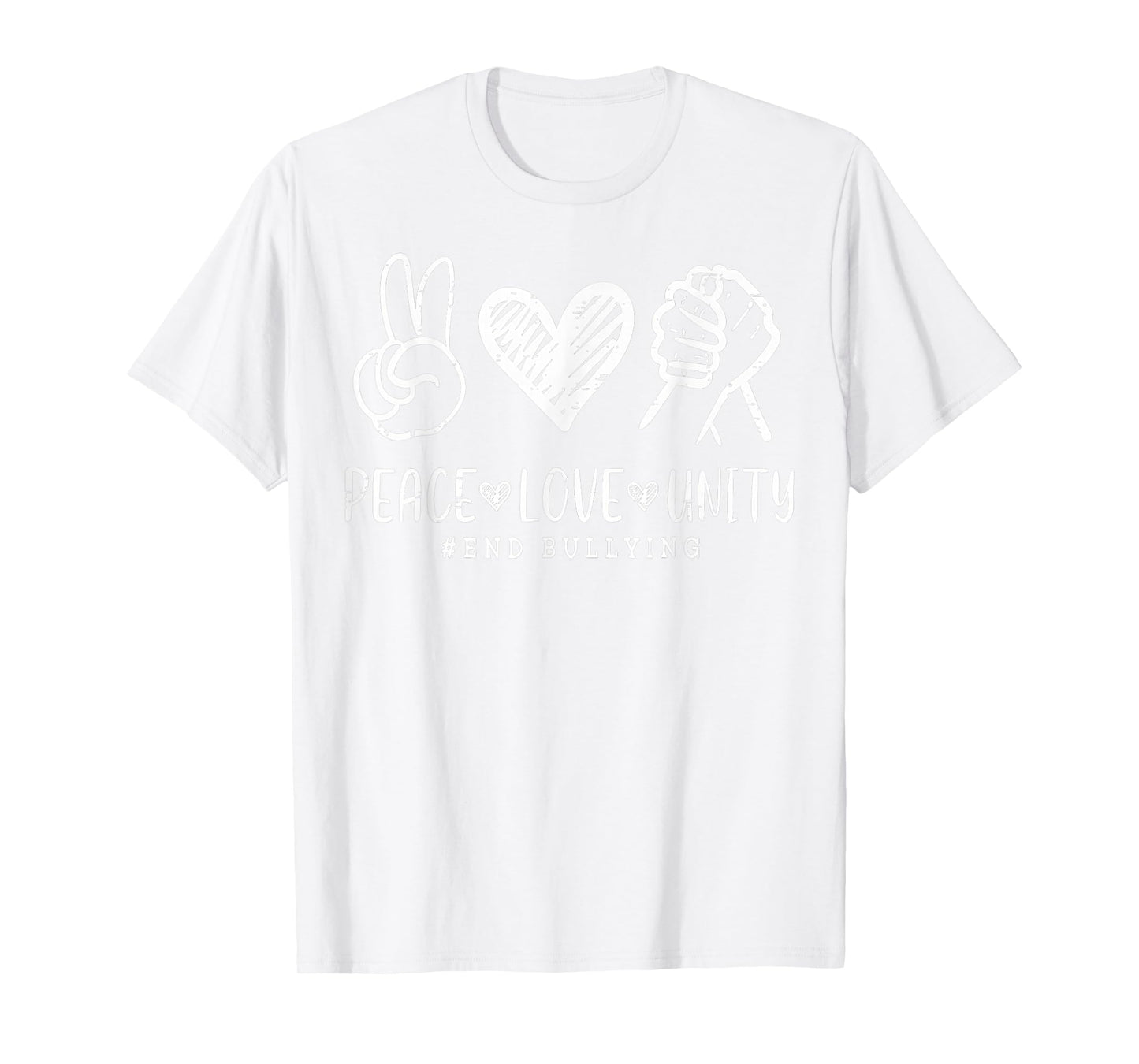 Peace Love Unity Orange Anti Bullying Unity Day Kids T-Shirt