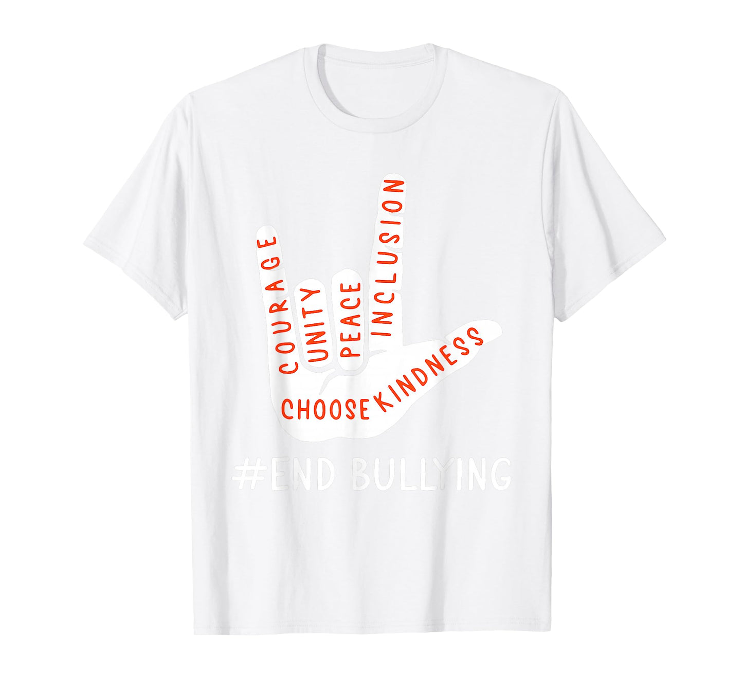Unity Day Orange Anti Bullying Love Peace Inclusion Teachers T-Shirt