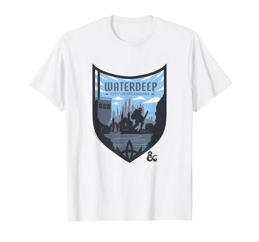 Dungeons & Dragons Waterdeep City Of Splendors Shield Logo T-Shirt