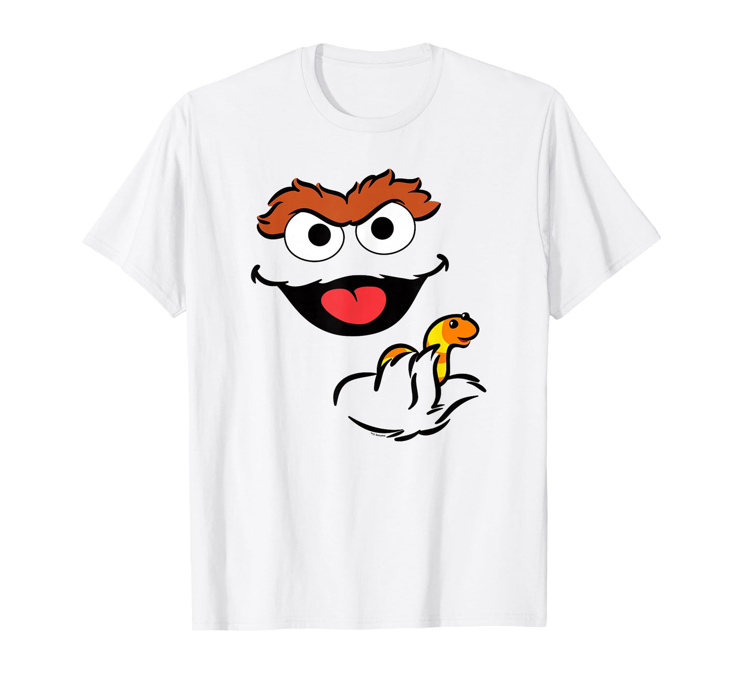 Sesame Street Oscar Holding Slimey Halloween Costume T-Shirt