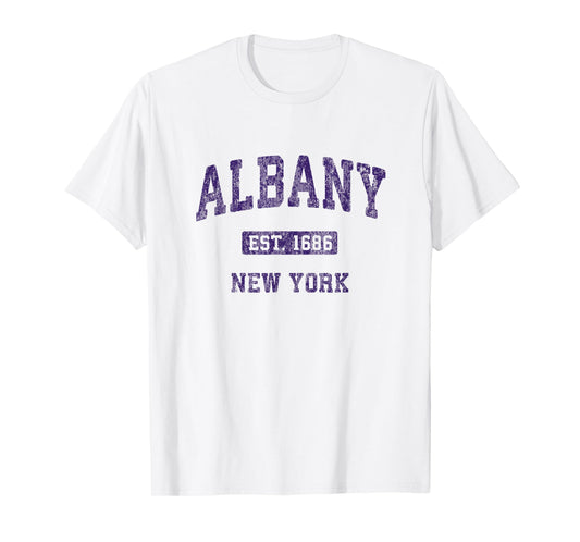 Albany New York Vintage Athletic Sports Design T-Shirt