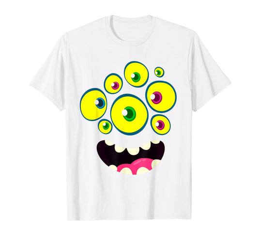 Cute Monster Face Halloween Group Costume Kids Boys T-Shirt