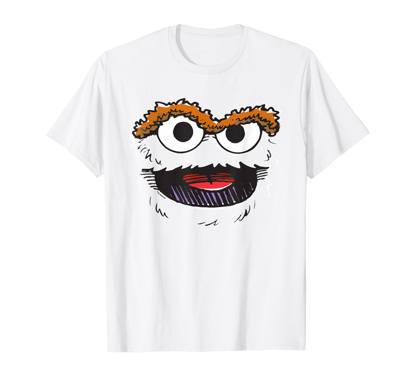 Sesame Street Oscar Retro Sketch Face Halloween Costume T-Shirt