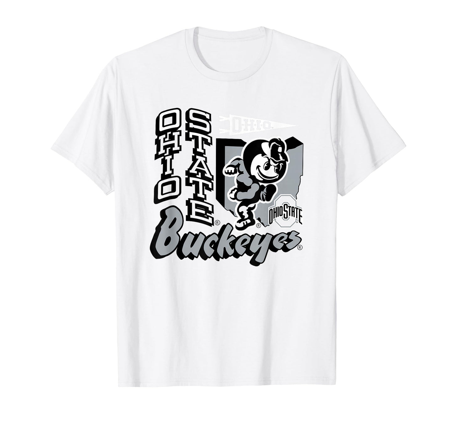 Ohio State Buckeyes Mascot State Red Officially Licensed T-Shirt