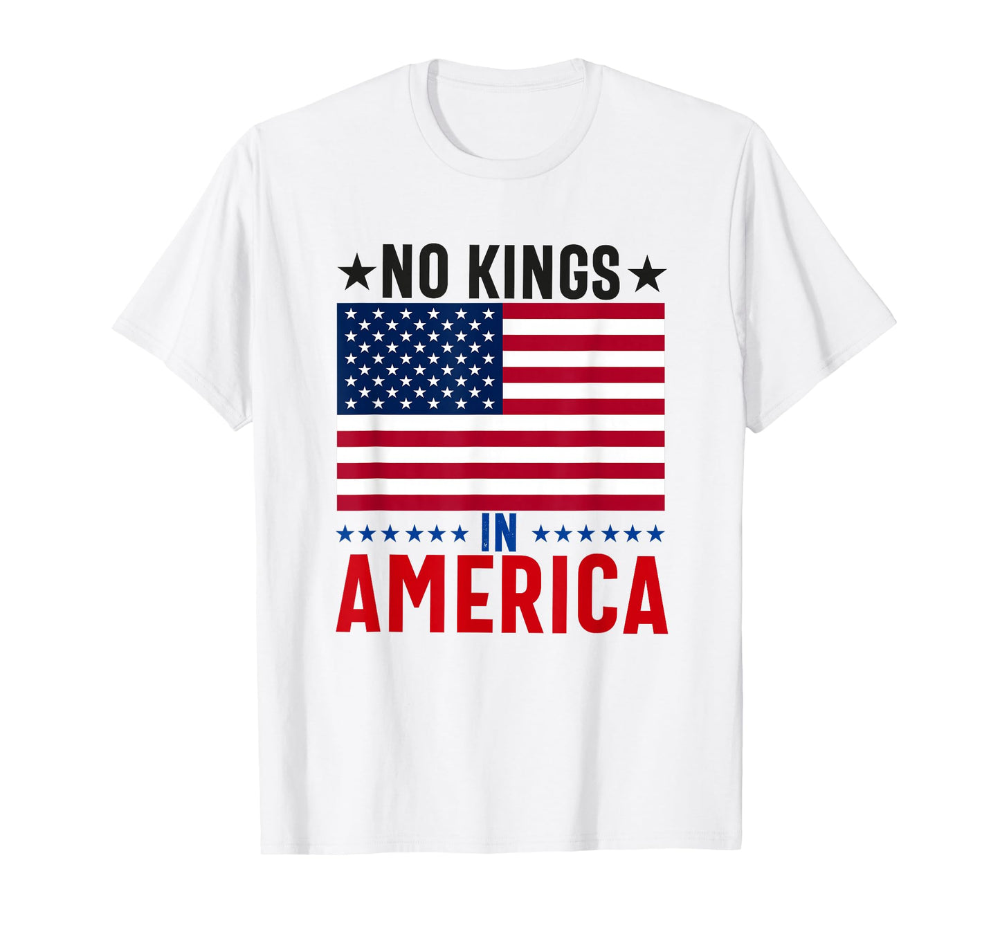 No Kings in America flag Protest Save Democracy T-Shirt