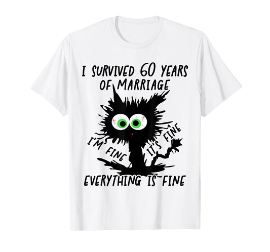 Diamond Wedding I Survived 60 Years Of Marriage T-Shirt