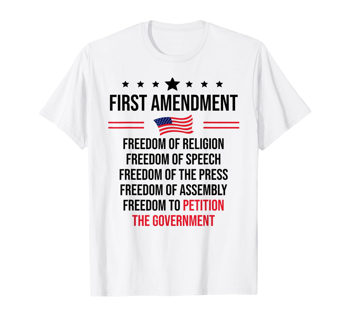 First Amendment Freedom of Speech Free Press 1st Amendment T-Shirt
