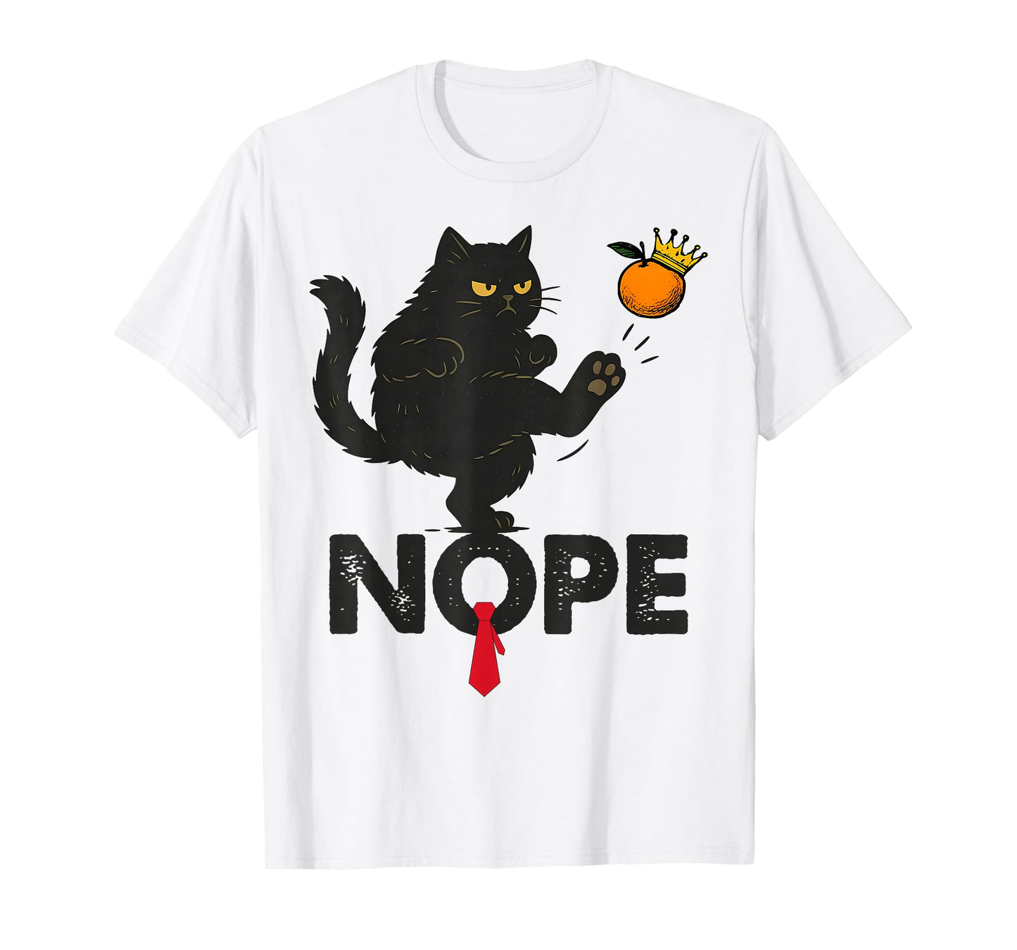Nope Black Cat No Kings in America T-Shirt