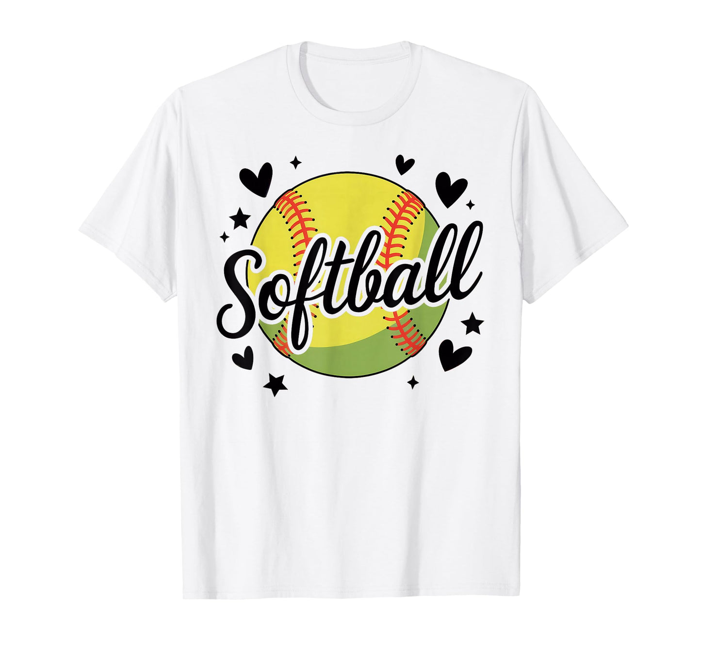 Girls Softball Cute Youth Fastpitch Player T-Shirt