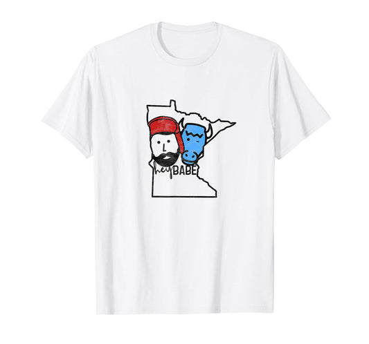 Cute Minnesota Babe Ox Paul Bunyan Vintage Retro T-shirt T-Shirt