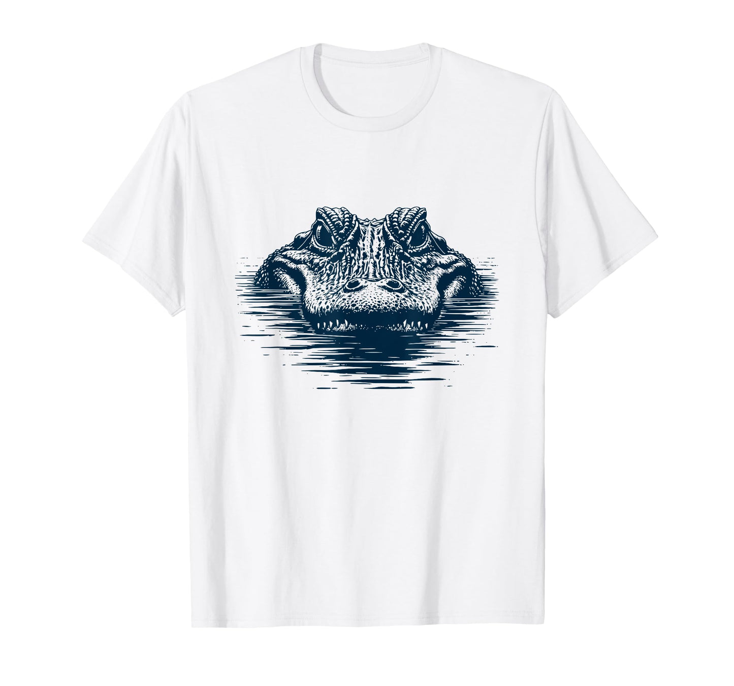 Just Chillin’ Gator - Minimal Alligator Eyes Above Water T-Shirt