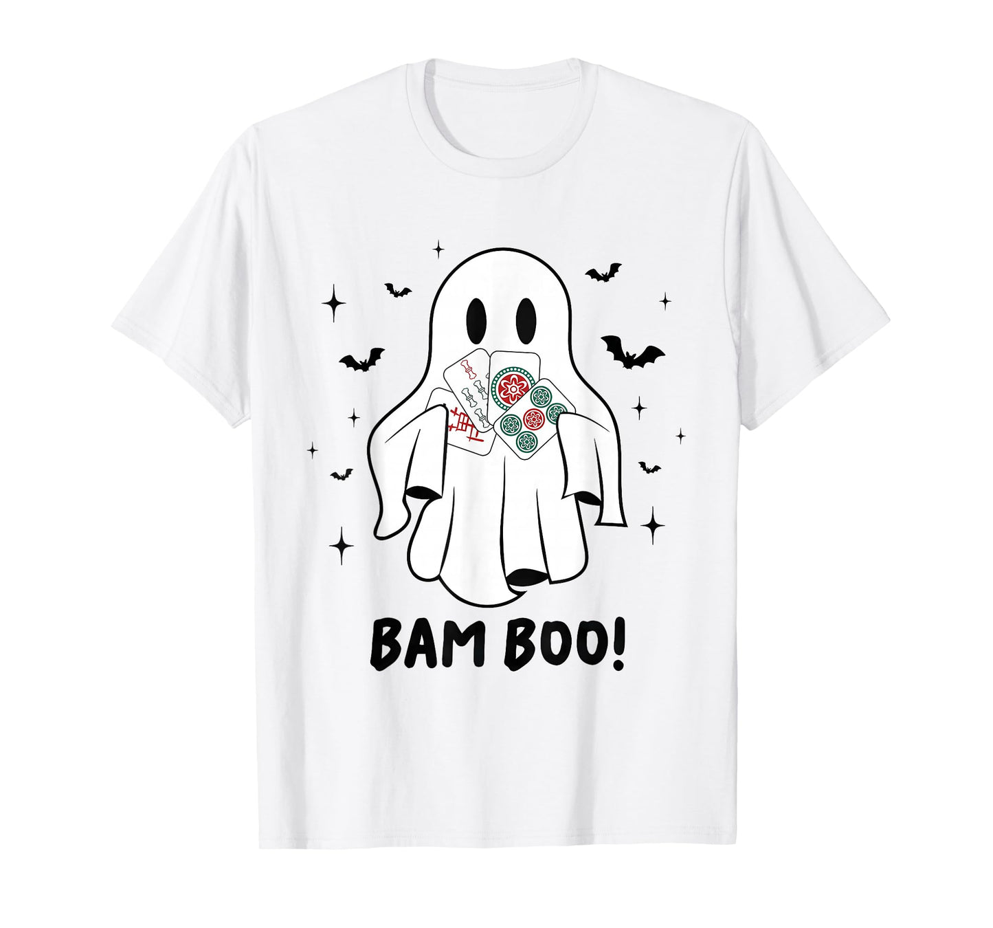 Bam Boo Halloween Ghost Mahjong Funny Costume Game Men Women T-Shirt