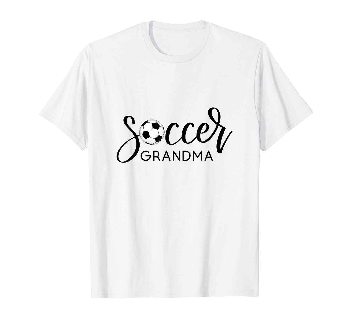 SOCCER GRANDMA Design with Soccer Ball and Hand Lettering T-Shirt