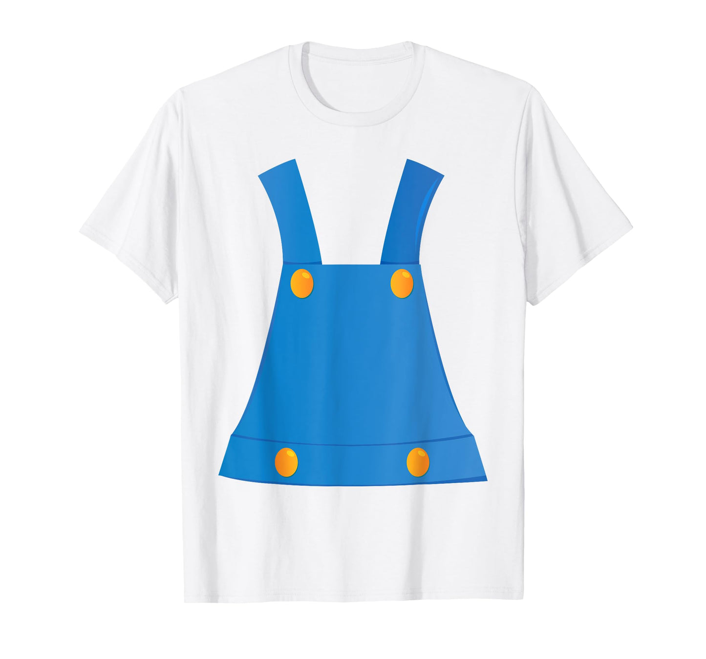 Blue Color Overall On A Yellow Color T-Shirt