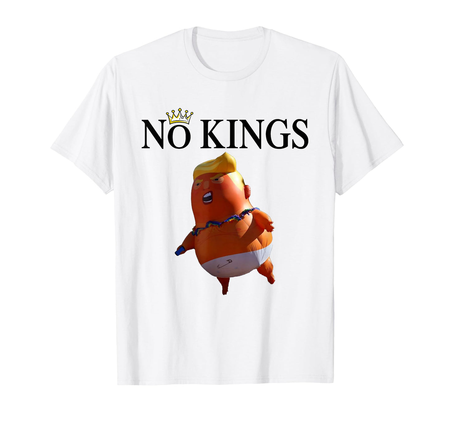 No Kings Patriotic US Flag Funny Not King Joke T-Shirt
