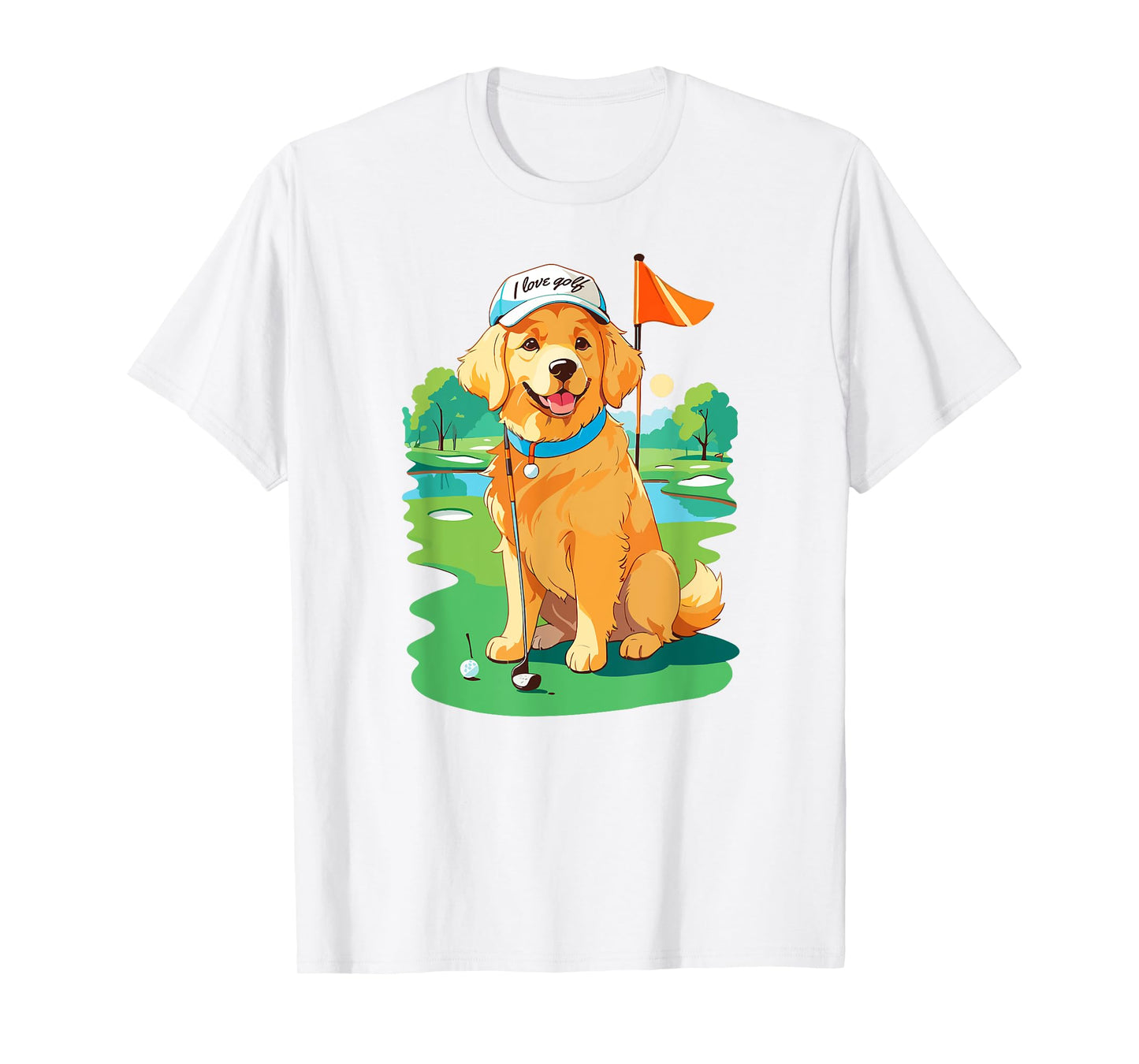 Golf Player Lover Golden Retriever T-Shirt