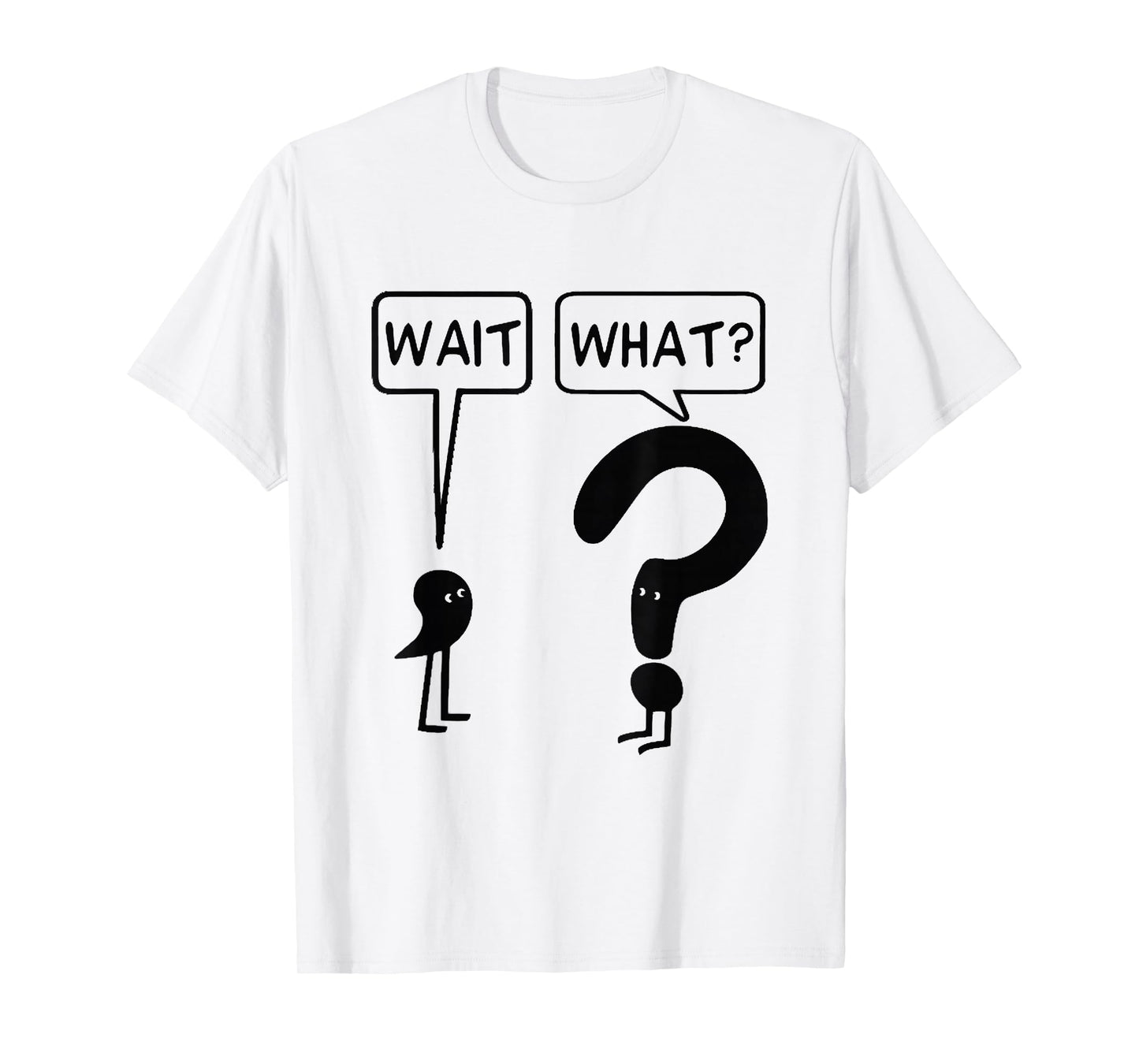 Wait What Funny Grammar Questioning Punctuation Tshirt T-Shirt