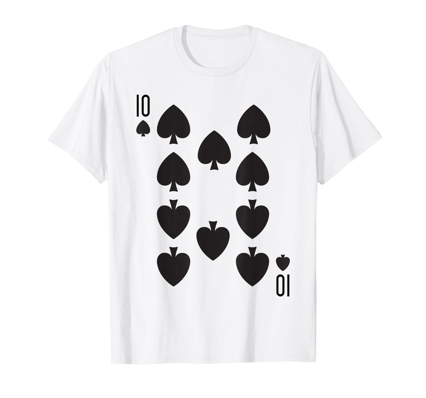 Ten of Spades | Royal Flush Group Costume Playing Card T-Shirt