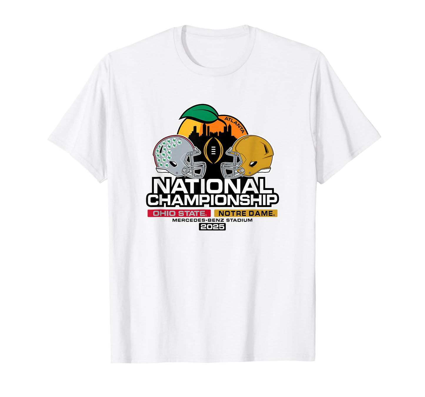 Ohio State vs Notre Dame National Championship 2025 Gray T-Shirt