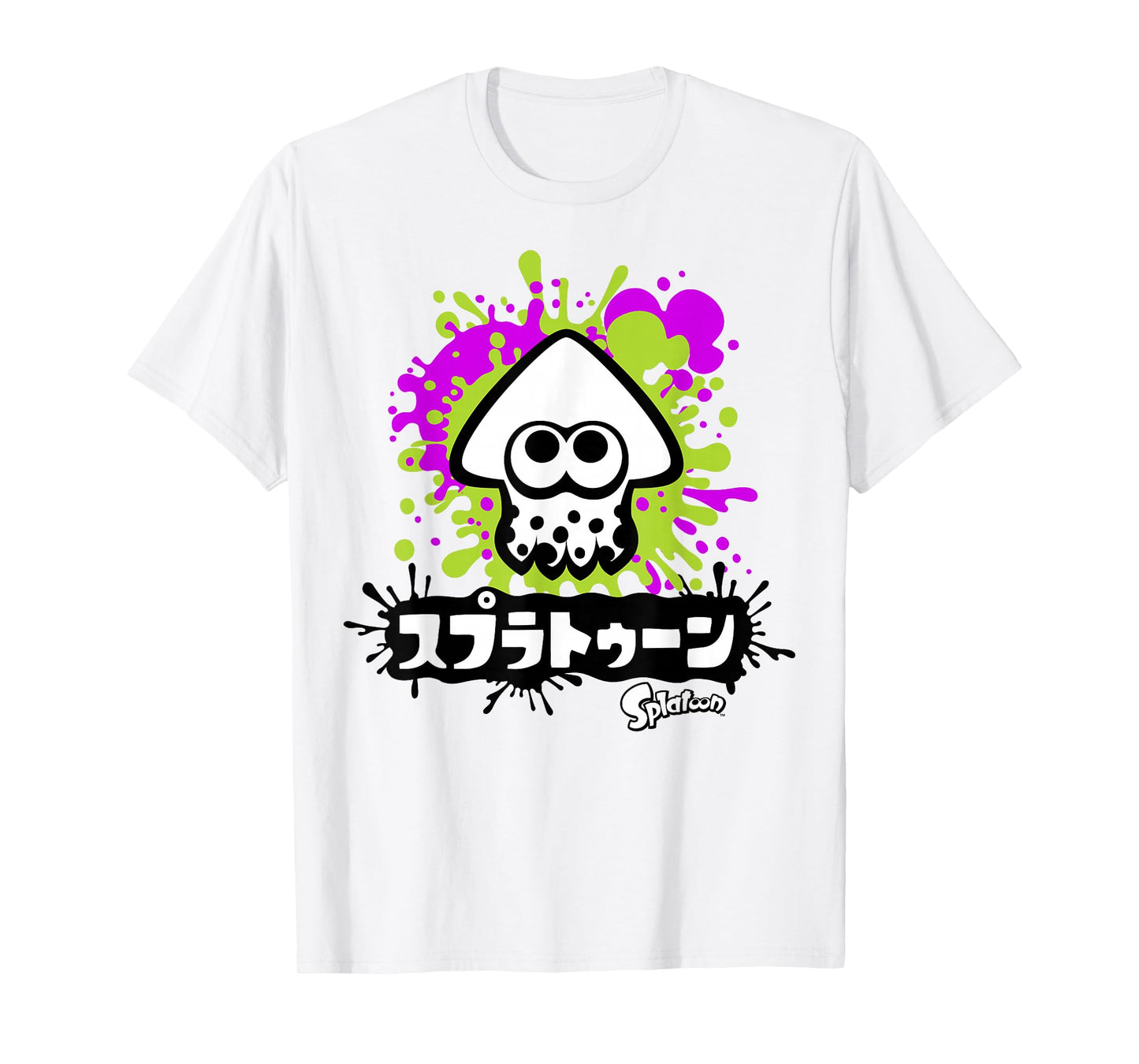 Nintendo Splatoon Inkling Text Splatter Graphic T-Shirt