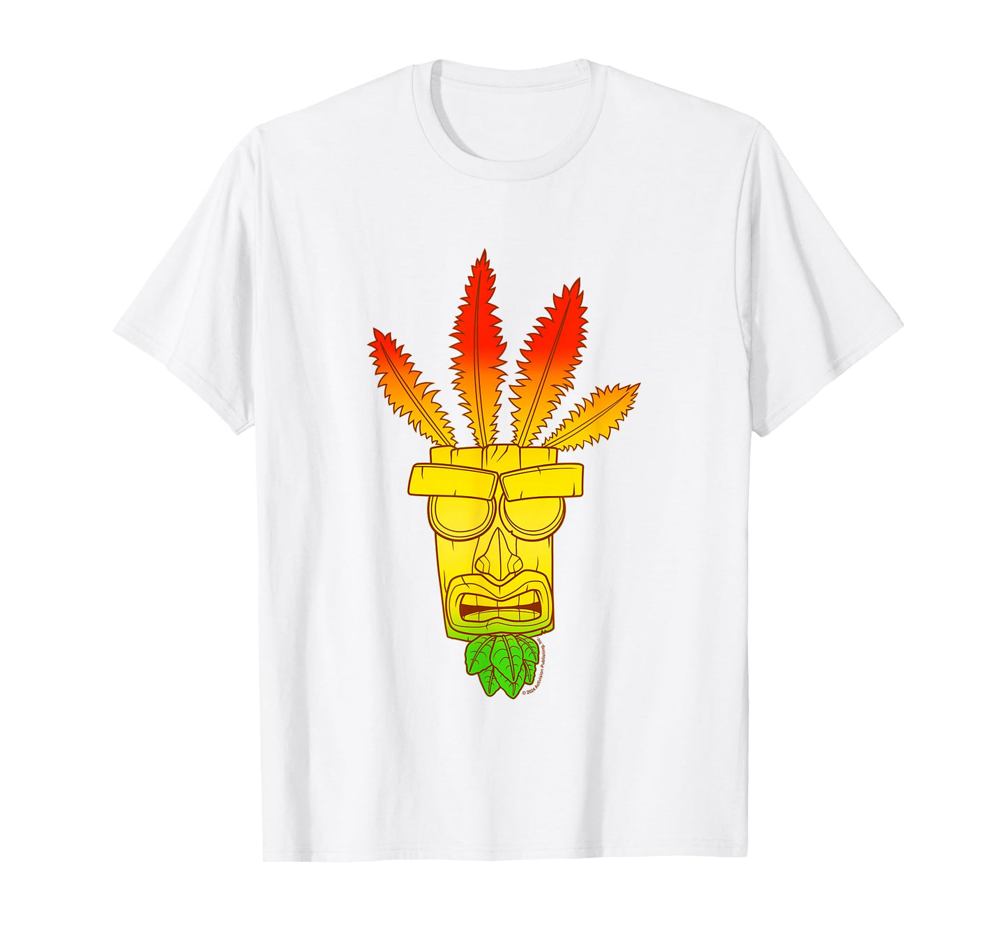Crash Bandicoot Aku Aku Gradient Colors Chest Logo T-Shirt
