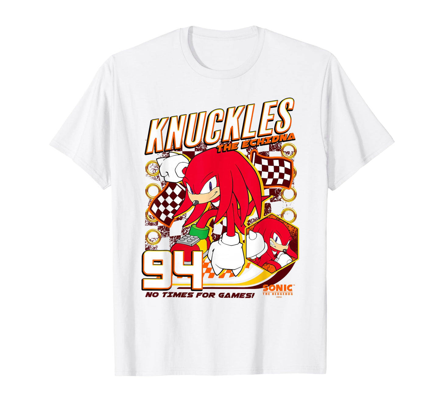Sonic The Hedgehog Knuckles The Echidna 94 Racing Poster T-Shirt
