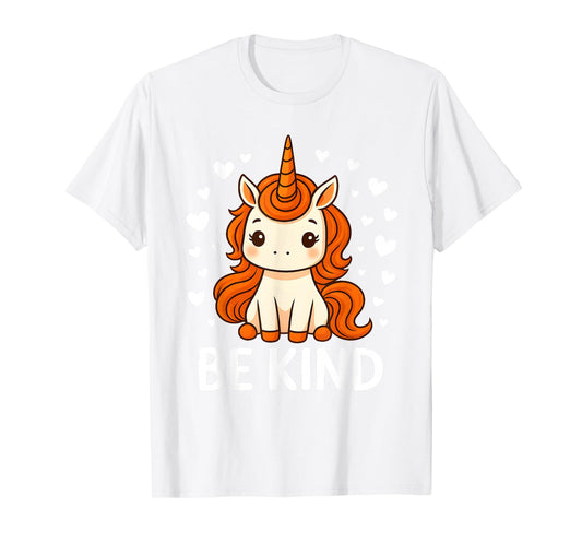 Cute Unicorn Kids Be Kind Anti Bullying Unity Day Orange T-Shirt