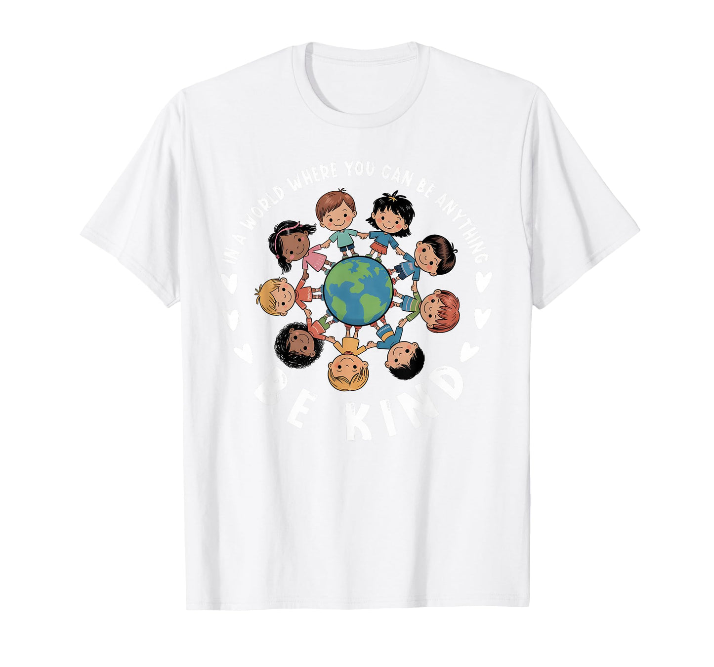 Anti Bullying Unity Day Orange Be Kind Earth Boys Girls Kid T-Shirt