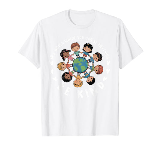 Anti Bullying Unity Day Orange Be Kind Earth Boys Girls Kid T-Shirt