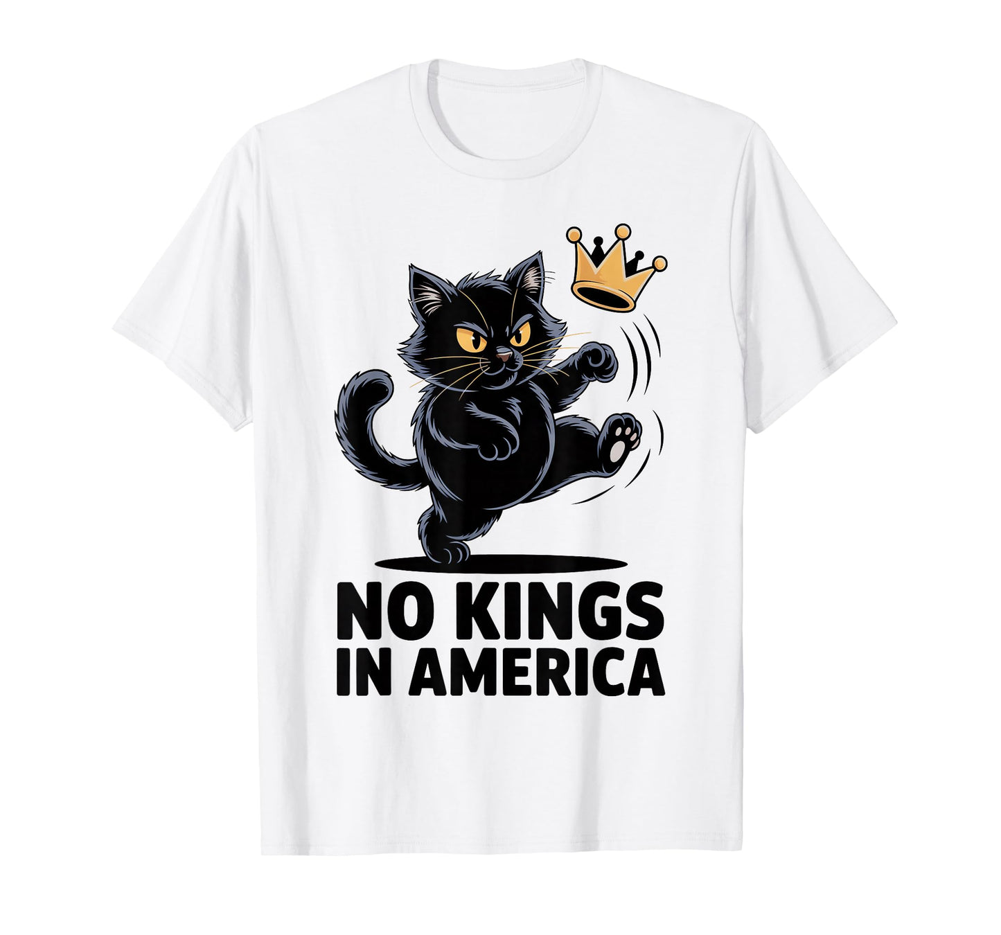 No Kings Shirt Black Cat No Kings in America T-Shirt