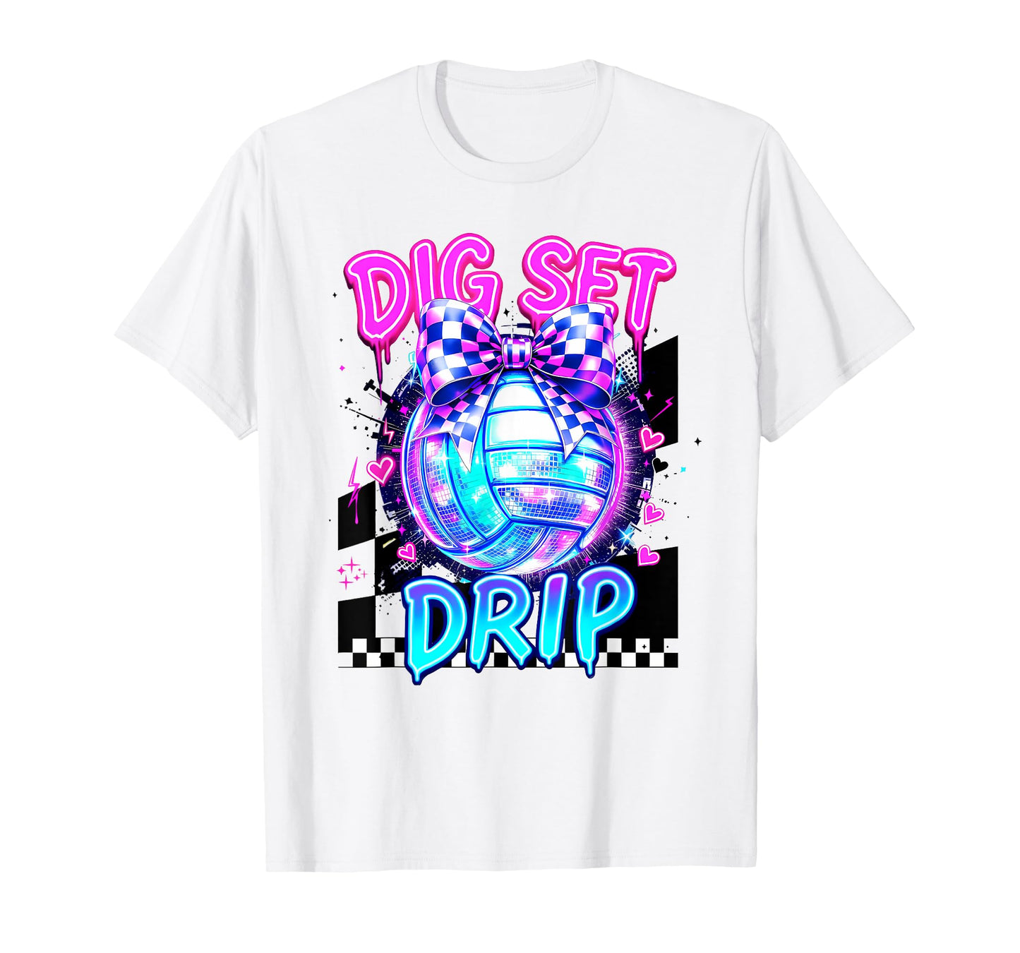 Volleyball Dig Set Drip Boys Girls Sport Lover T-Shirt