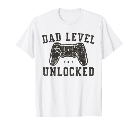 Dad Level Unlocked New Dad To Be Gifts Gamer Father's Day T-Shirt