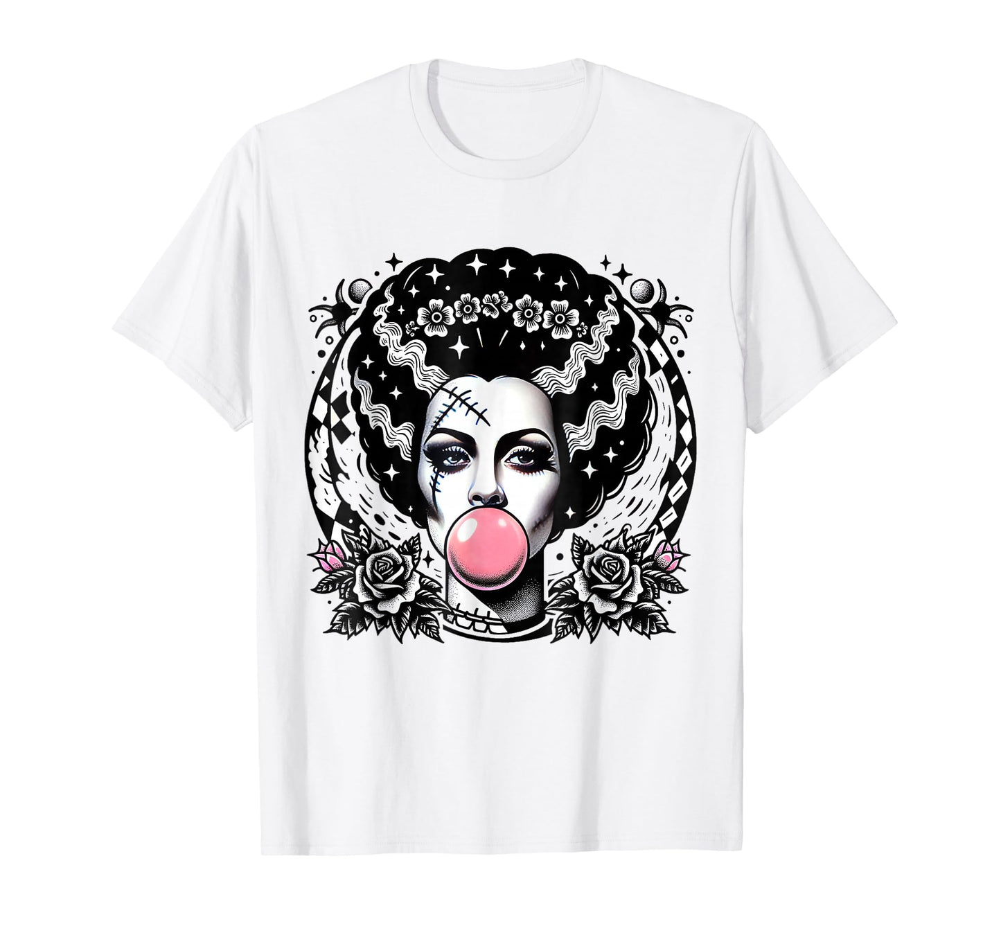 Bride of Frankenstein Bubblegum Monster Halloween Graphic T-Shirt