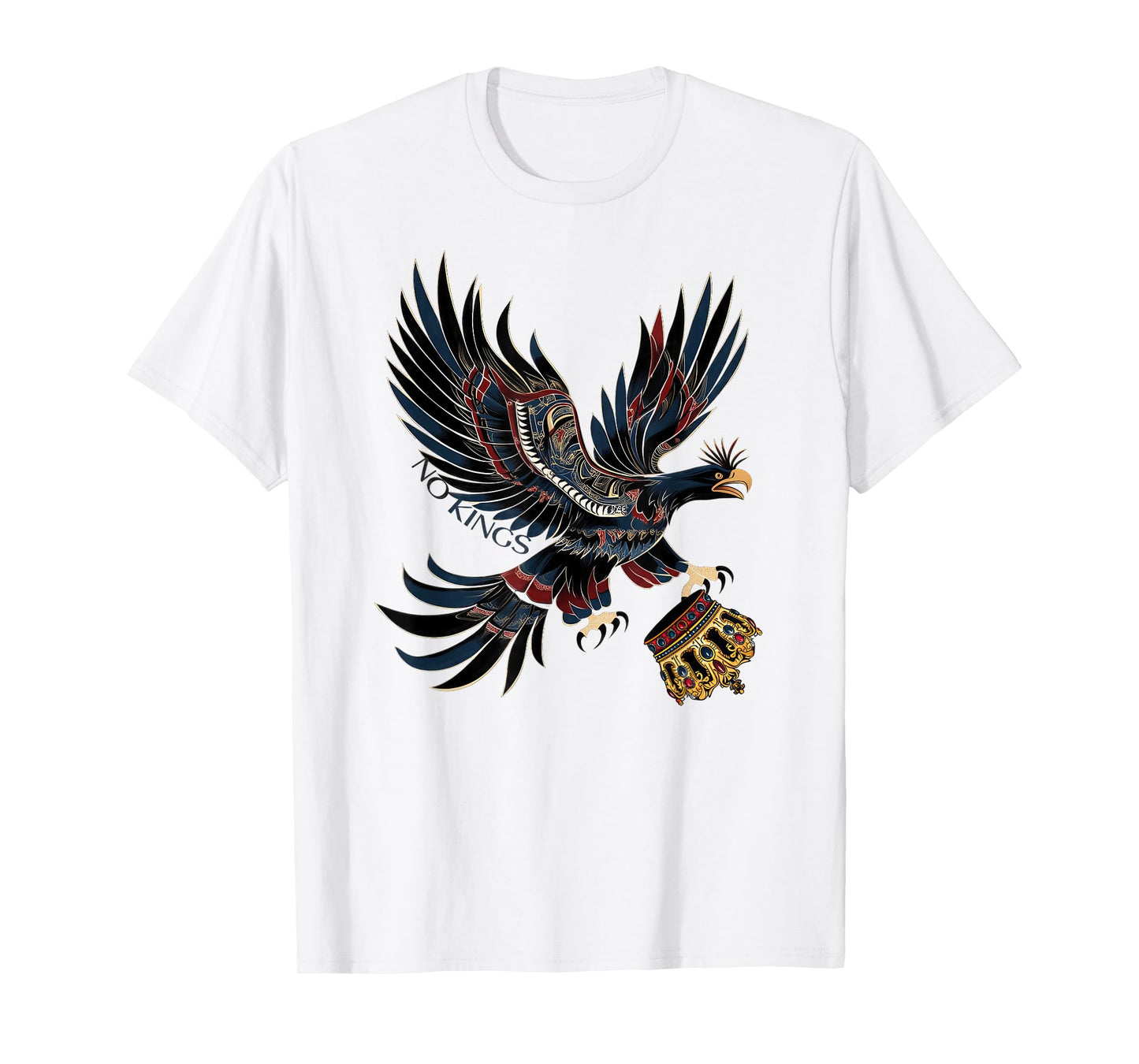 No Kings Political Protest Subtle Statement Graphic T-Shirt