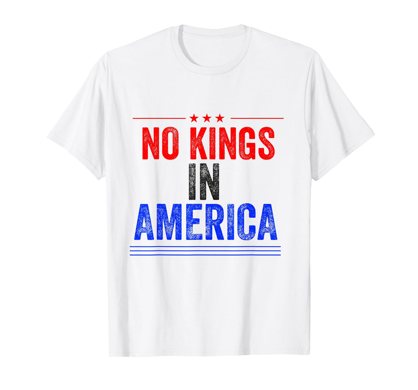 No Kings in America flag Protest Save Democracy T-Shirt