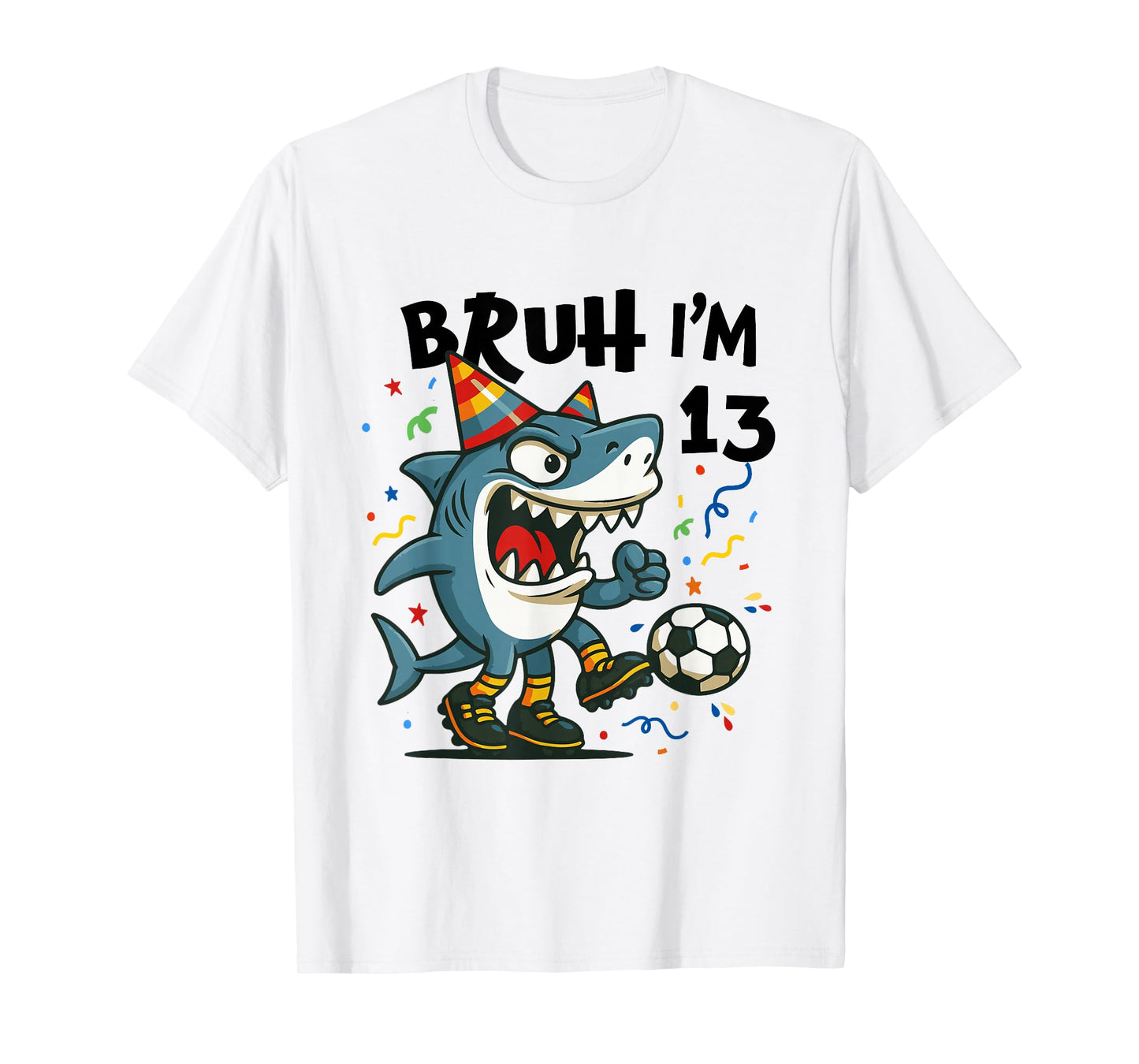 Tralalero Tralala Italian Brainrot Soccer 13th Birthday T-Shirt