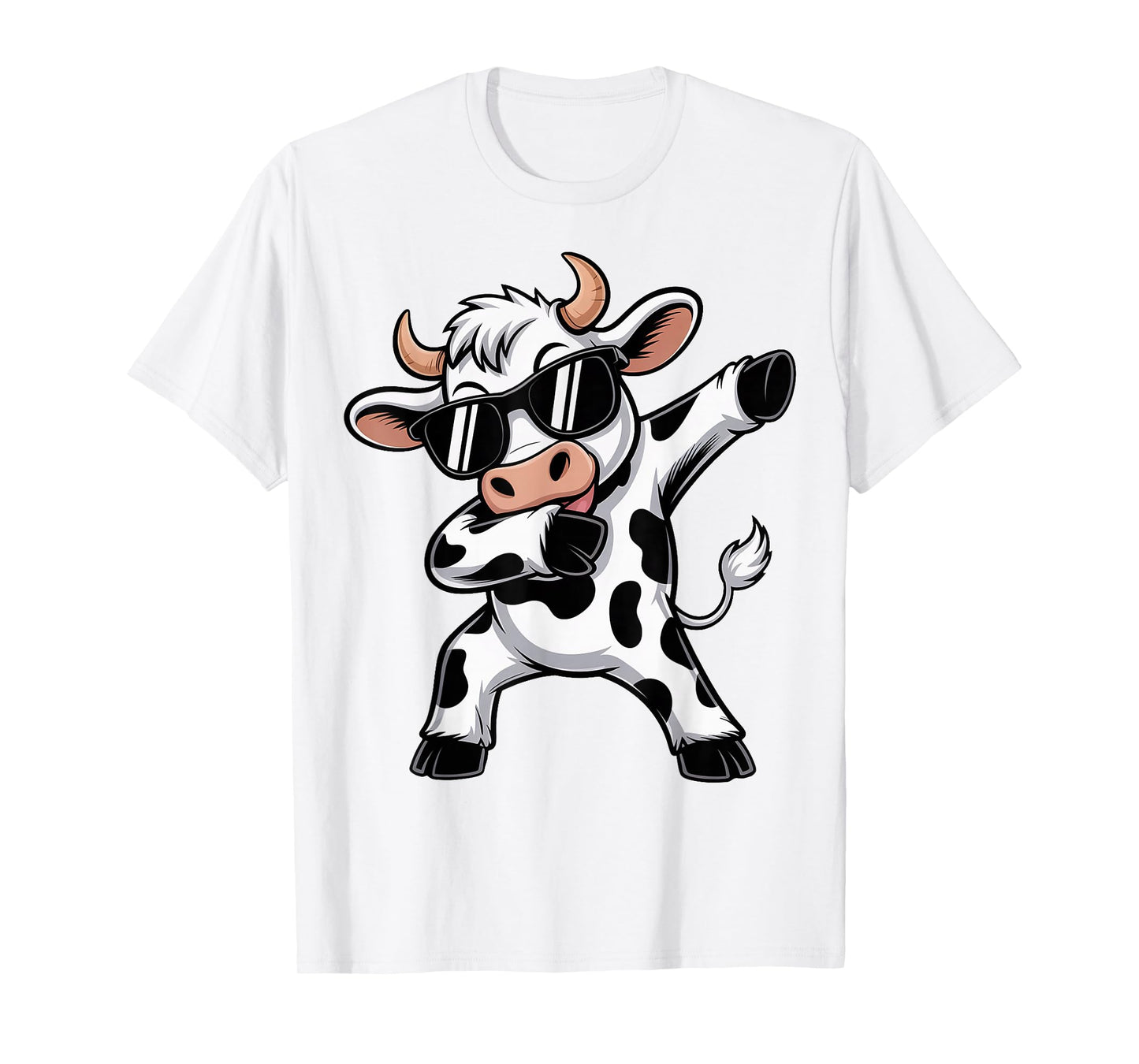 Cute Dabbing Cow Clothes Men Toddler Boys Farm Animal Kids T-Shirt