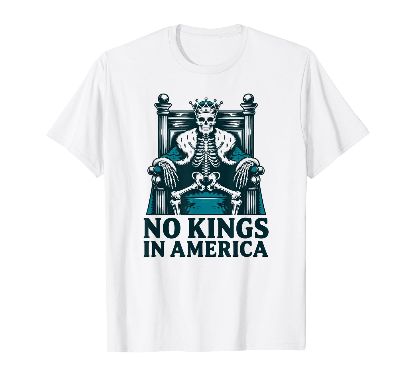 No Kings Shirt Skeleton Vintage America No Kings in America T-Shirt