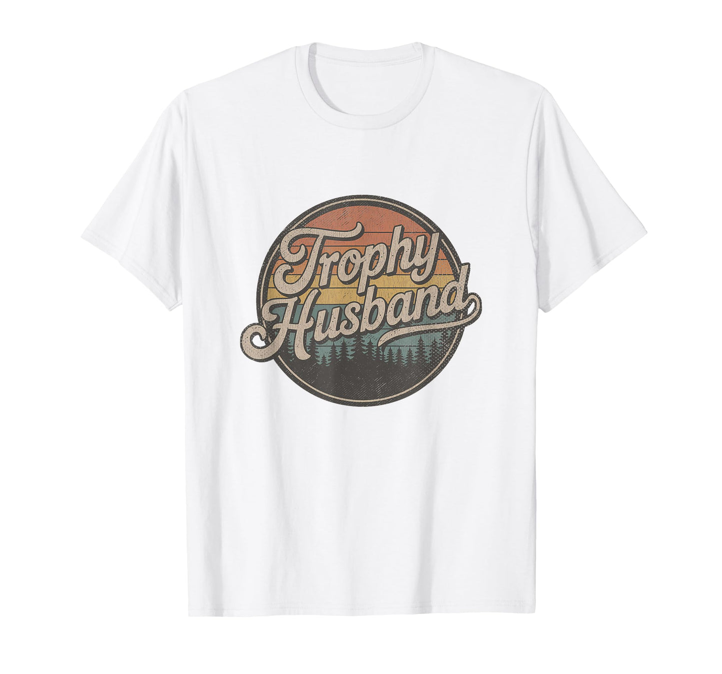 Trophy Husband Vintage Sarcastic Marriage Retro Groom T-Shirt