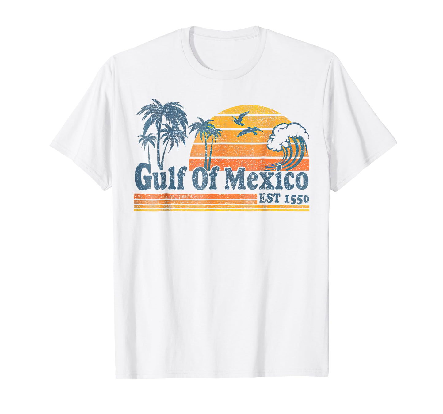 Gulf of Mexico Est 1550 Retro Vintage Beach Gulf of Mexico T-Shirt