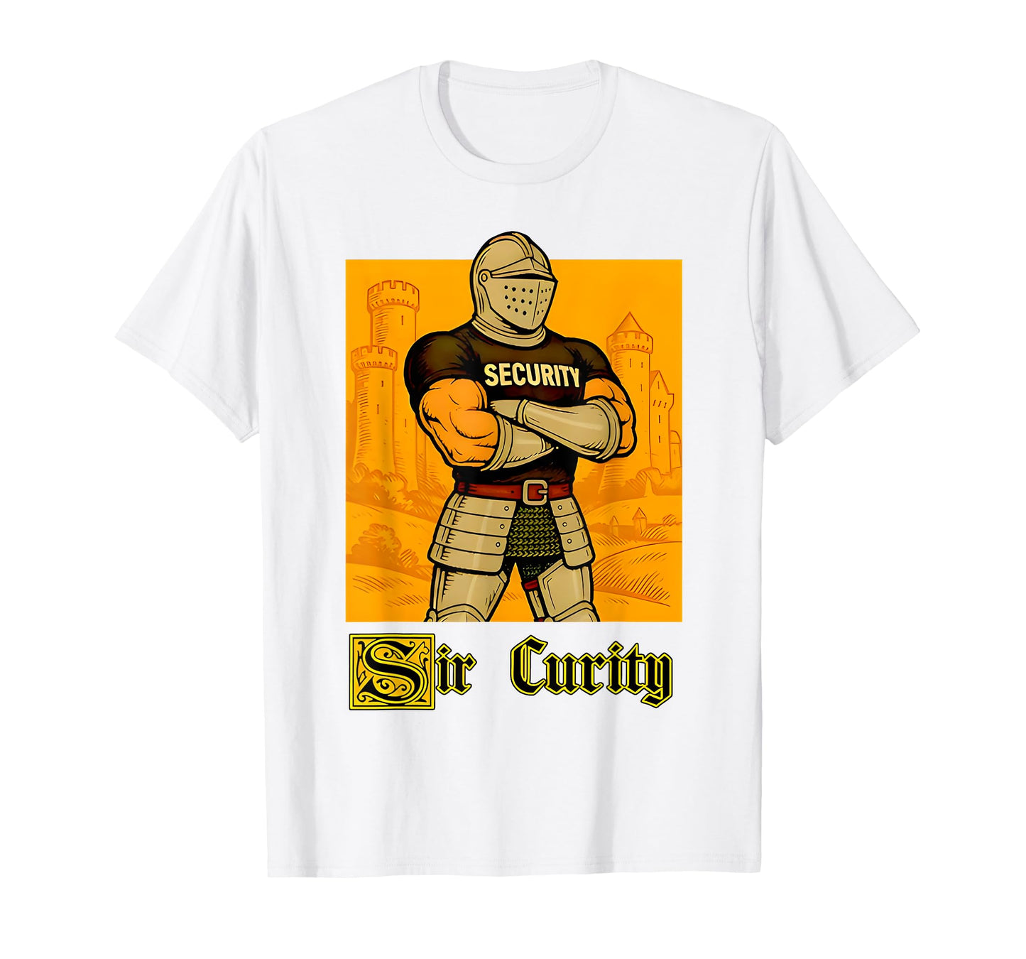 Sir Curity Vintage Security Pun T-Shirt