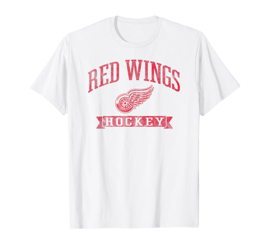 Detroit Red Wings Vintage Hockey Gray Officially Licensed T-Shirt
