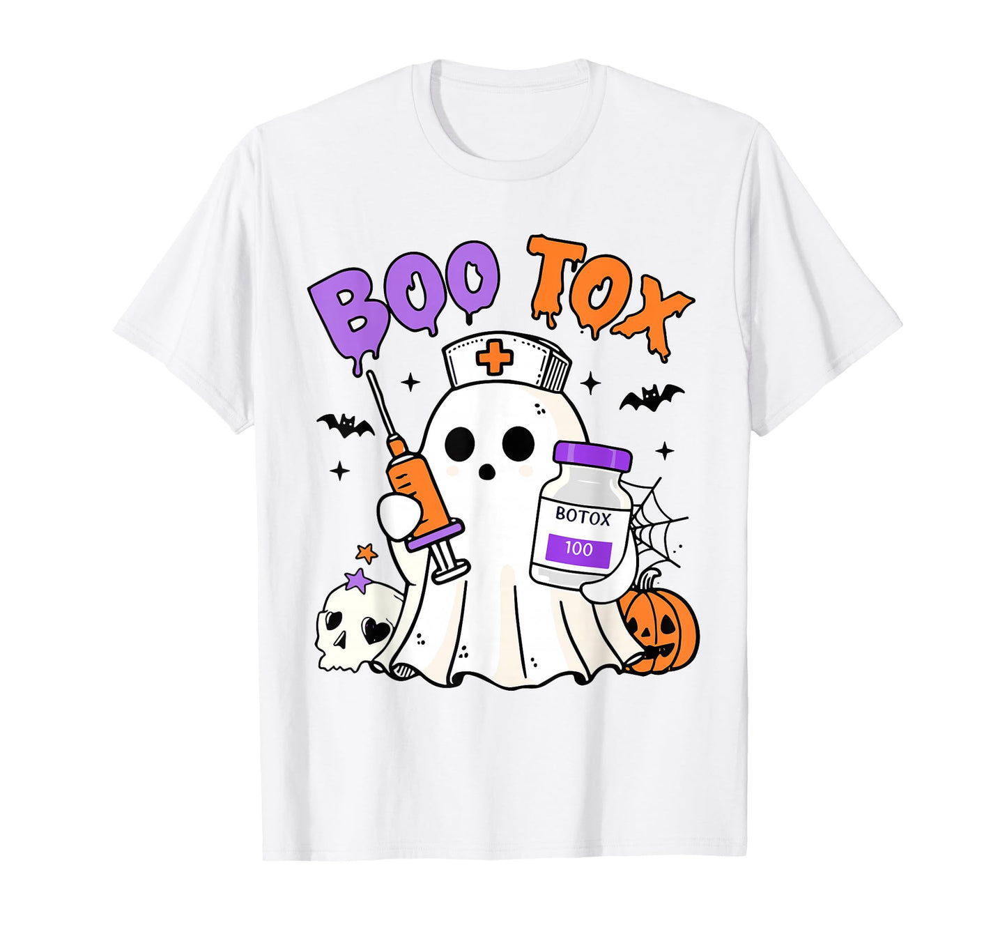 BOO Tox Nurse Ghost Filler Botox Halloween Aesthetic Nurse T-Shirt
