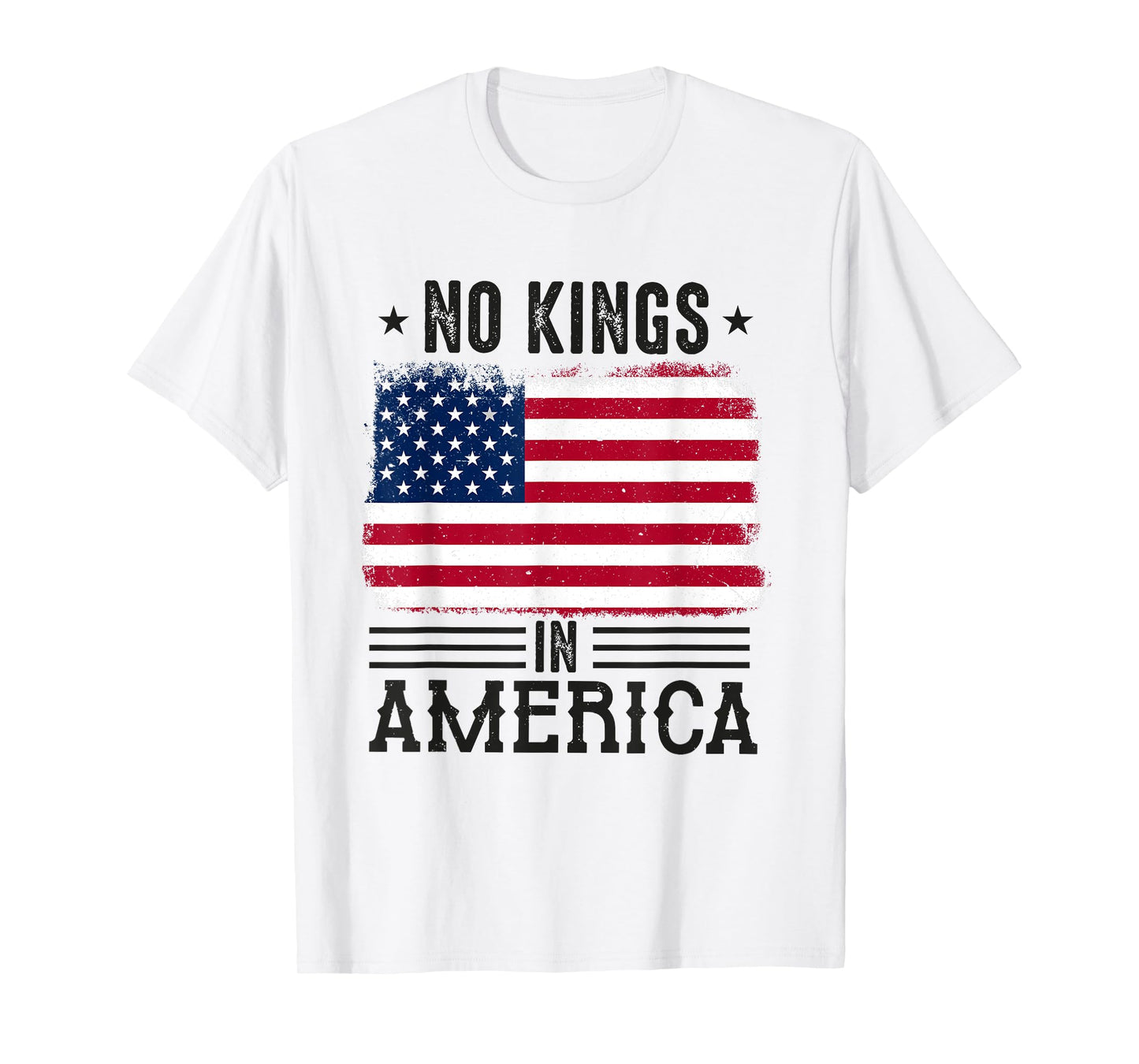 No Kings in America flag Protest Save Democracy T-Shirt
