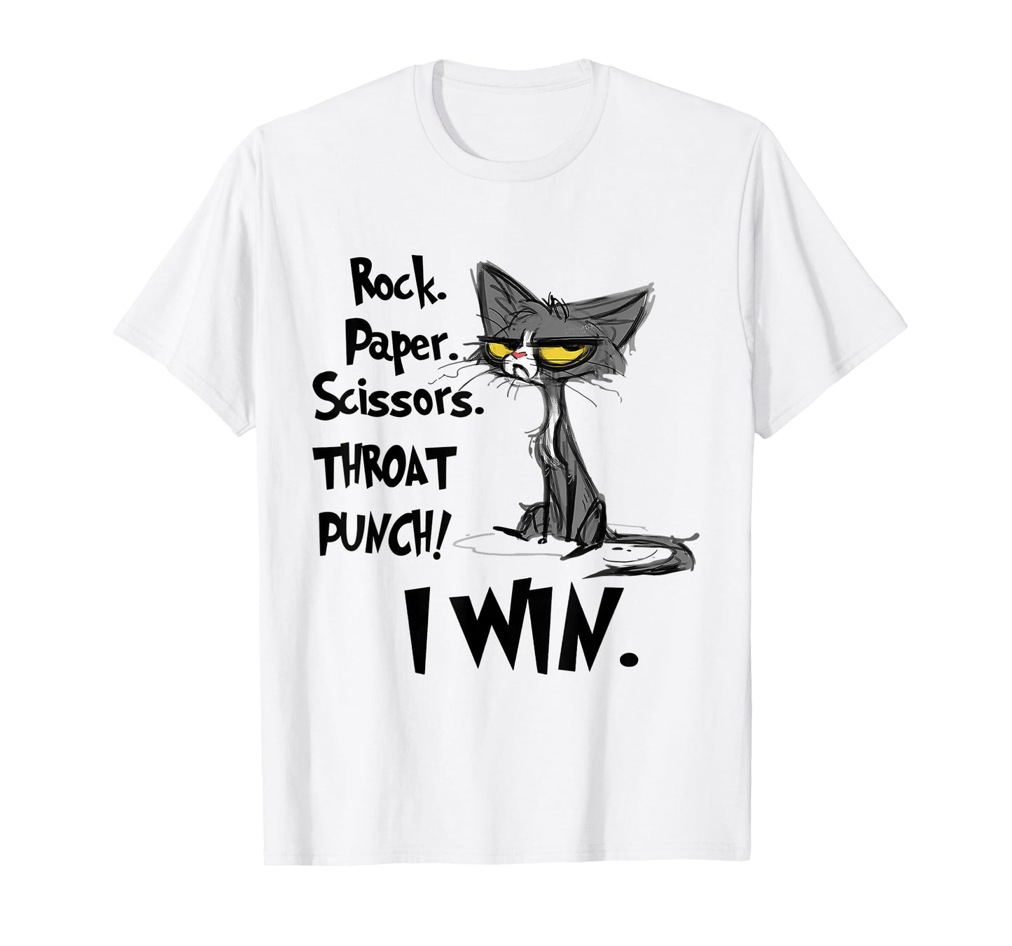 Rock Paper Scissors Throat Punch I Win T-Shirt