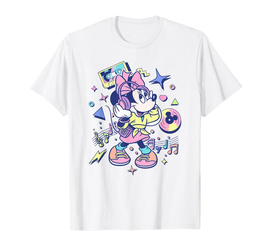 Disney Minnie Mouse 90's Memphis Style Old School T-Shirt
