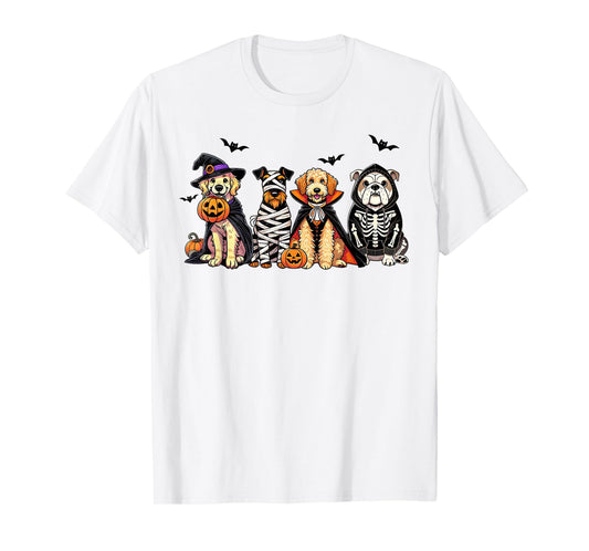 Dog Ghost Cute Dog Dressed As Ghost Funny Halloween Dog T-Shirt