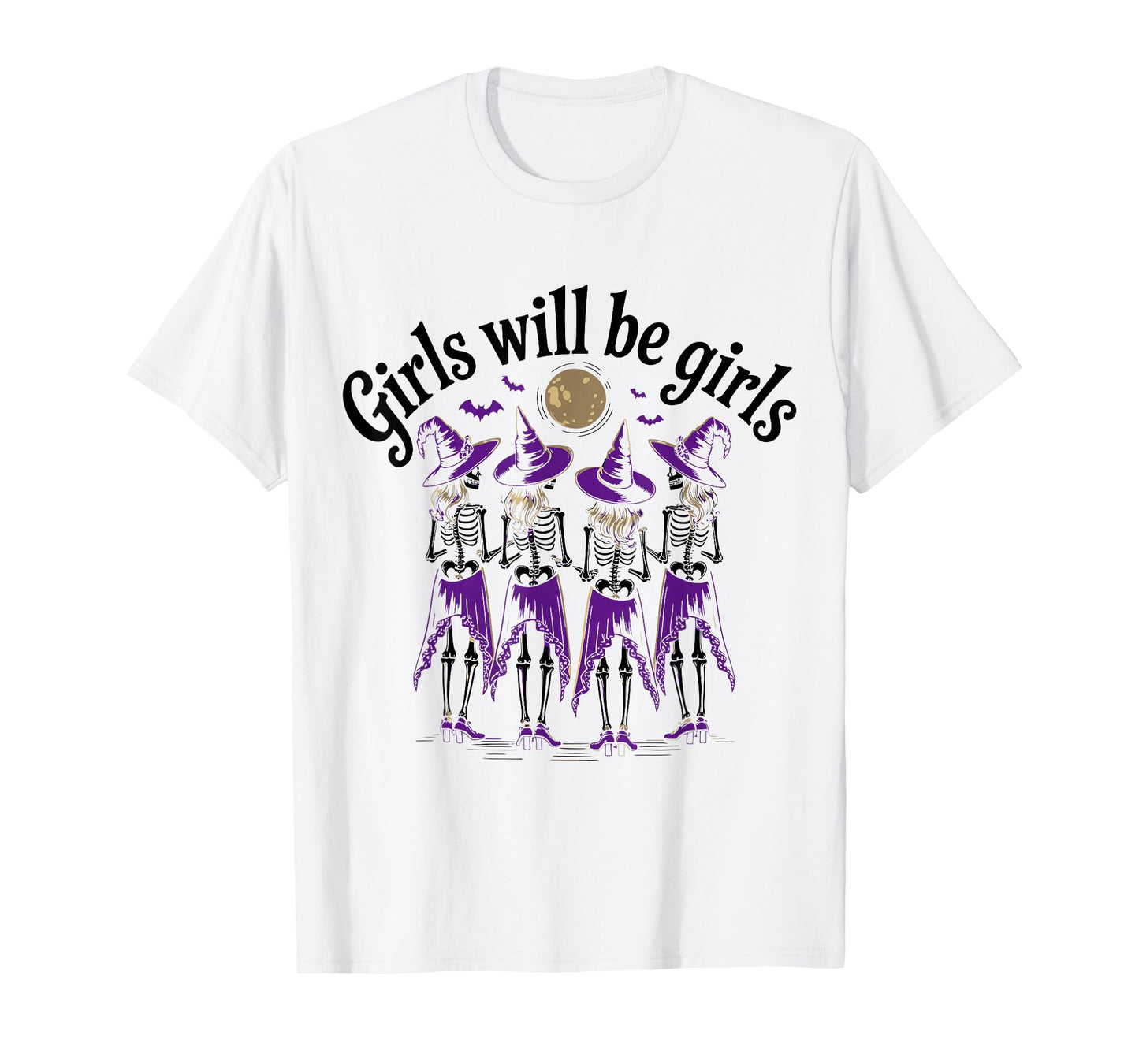 Spooky Season Girls Will Be Girls Witch Vintage Halloween T-Shirt